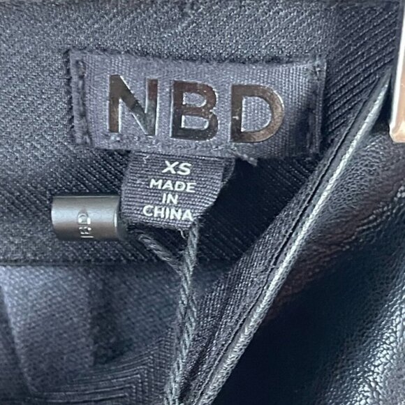 NBD X REVOLVE Black faux leather high waisted pants XS NEW NWT - Picture 7 of 13